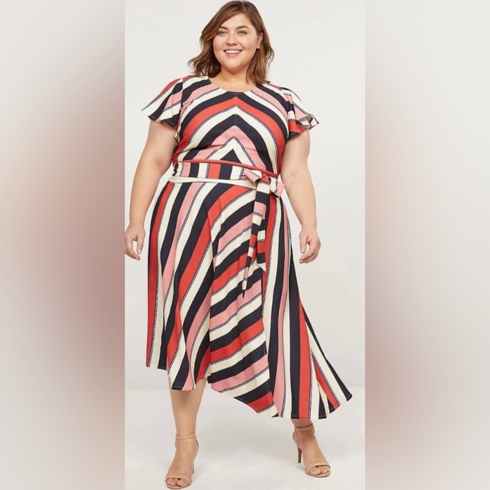 Lane Bryant Striped Lena Dress